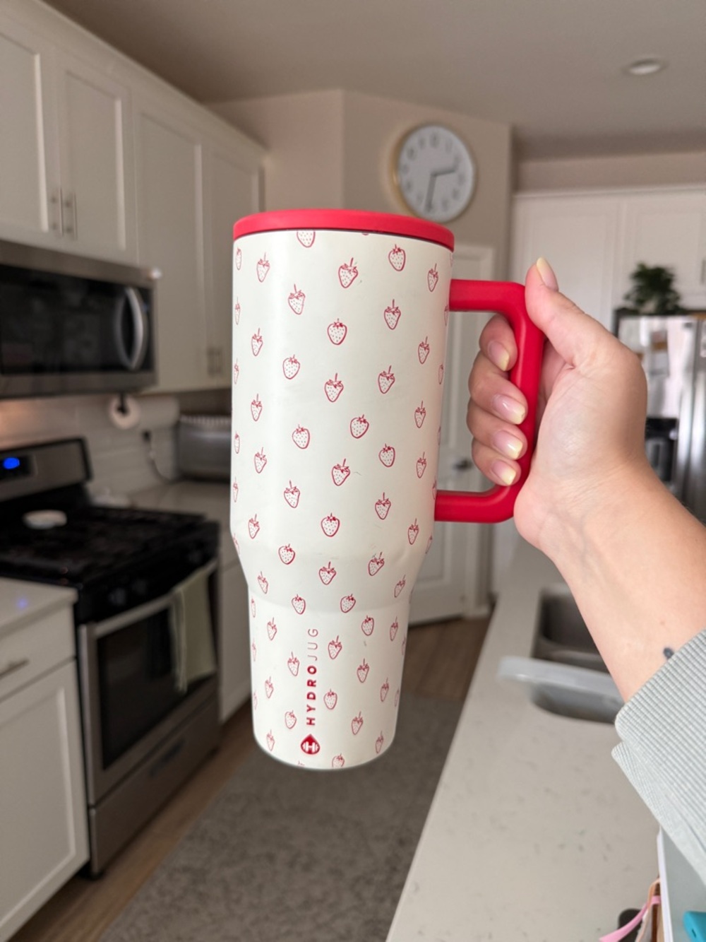 Anthro x Hydrojug strawberry 40oz traveler tumbler